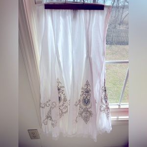 Nygard Collection Gorgeous Bohemian Style Skirt with Embroidery